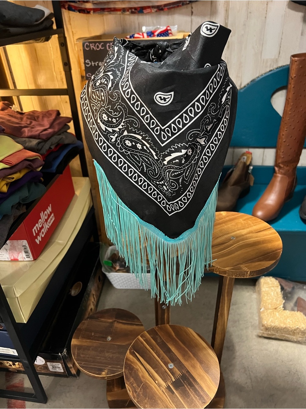 Paisley Bandanas with Colorful Fringe